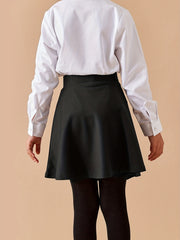 Girls High Waist Flared Knit Skirt For Kids
