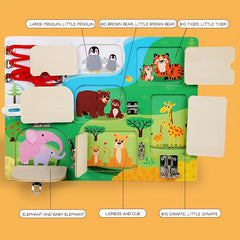 Wooden Busy Lock Board Puzzle Cognitive Development Toy