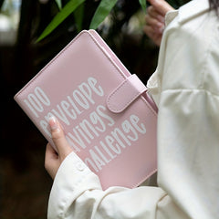 100 Envelopes Challenge Binder & Budget Binder with 25 Sheets Card Film