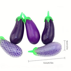 Stretchy Sand Filler Eggplant Squeeze Fidget Toy