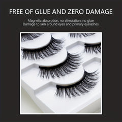 10 Pairs Magnetic False Eyelashes 3D Faux Mink Magnetic Lashes Set