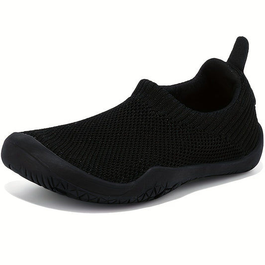 Boy's Breathable Knit Sports Shoes Slip On Walking Shoes