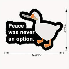 Peace Never an Option Sticker Vinyl Decal
