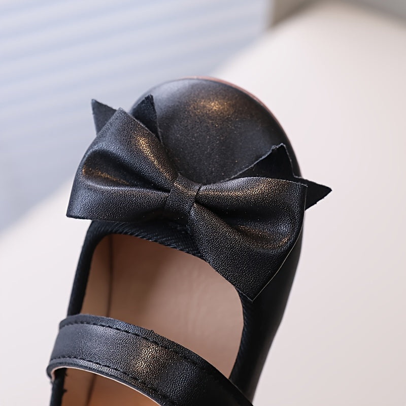 Bowknot Flat Shoes For Girls Non Slip Dress Shoes For Party