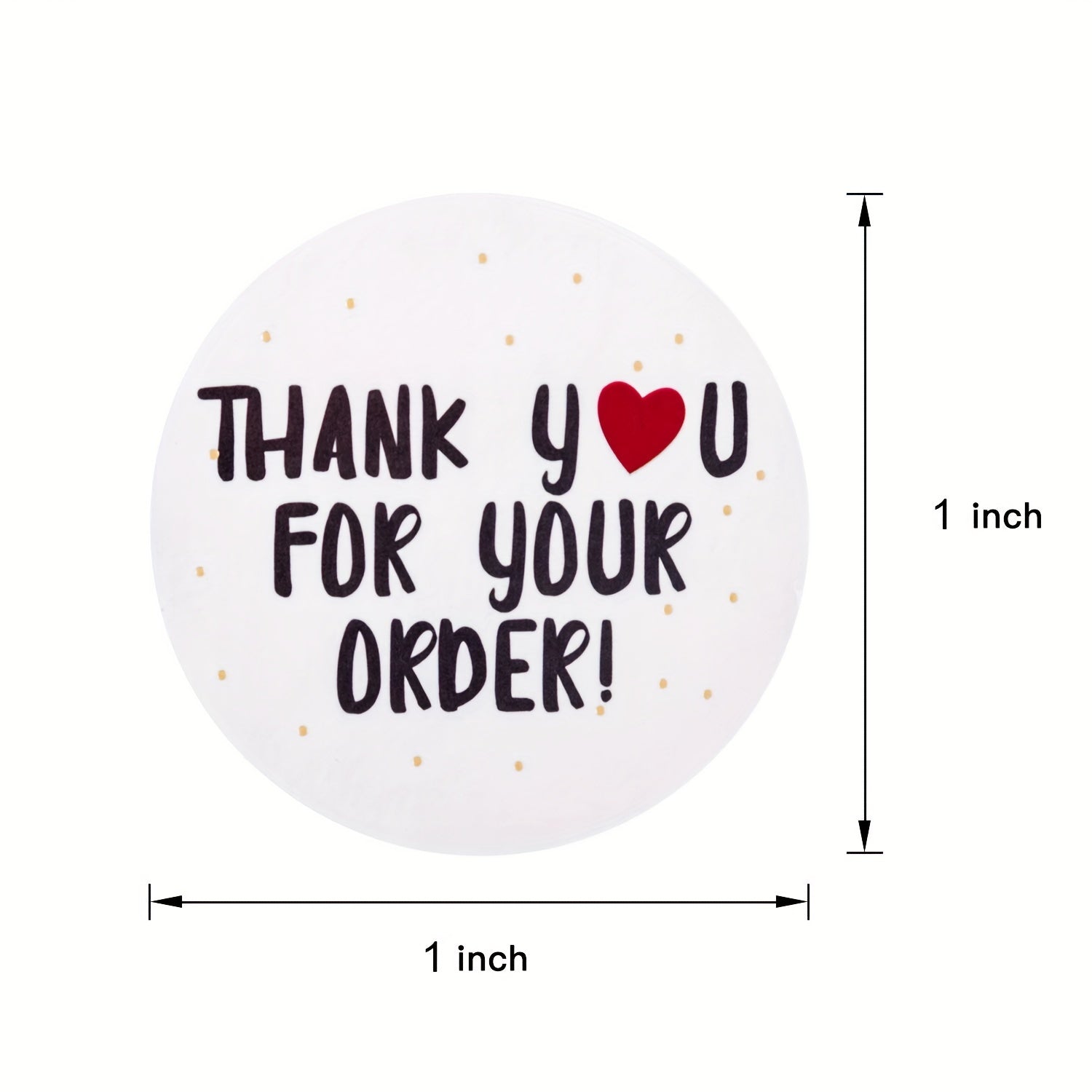 500pcs 1inch Retro Adhesive Thank You Stickers Roll