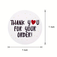 500pcs 1inch Retro Adhesive Thank You Stickers Roll