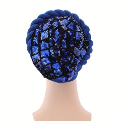 Sequin Braided Beanies Head Wrap Turban Chemo Hat Soft Headscarf