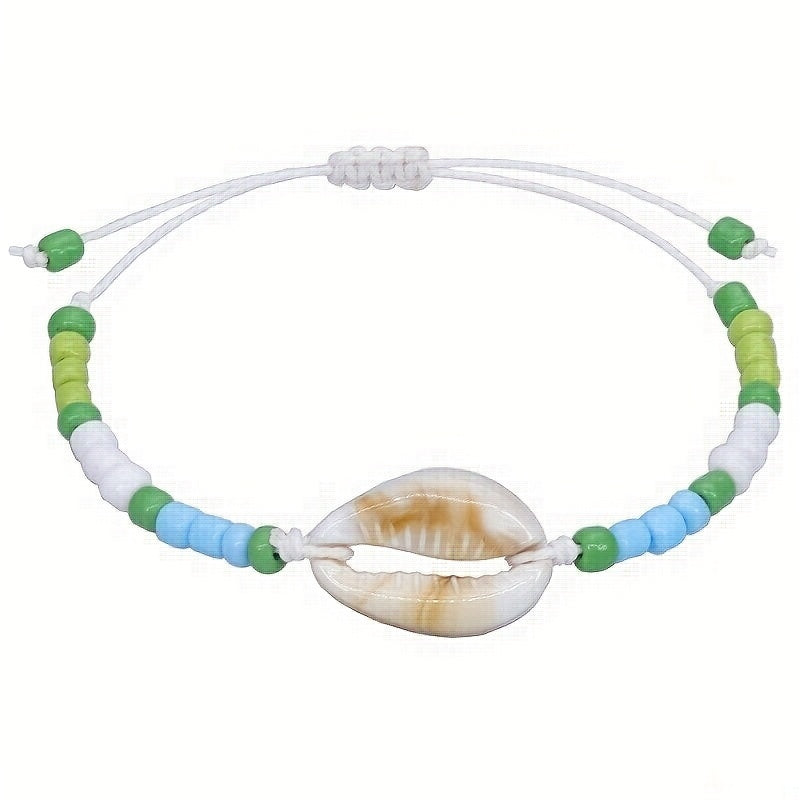 Colorful Acrylic Shell Bracelet with Beads for Girls