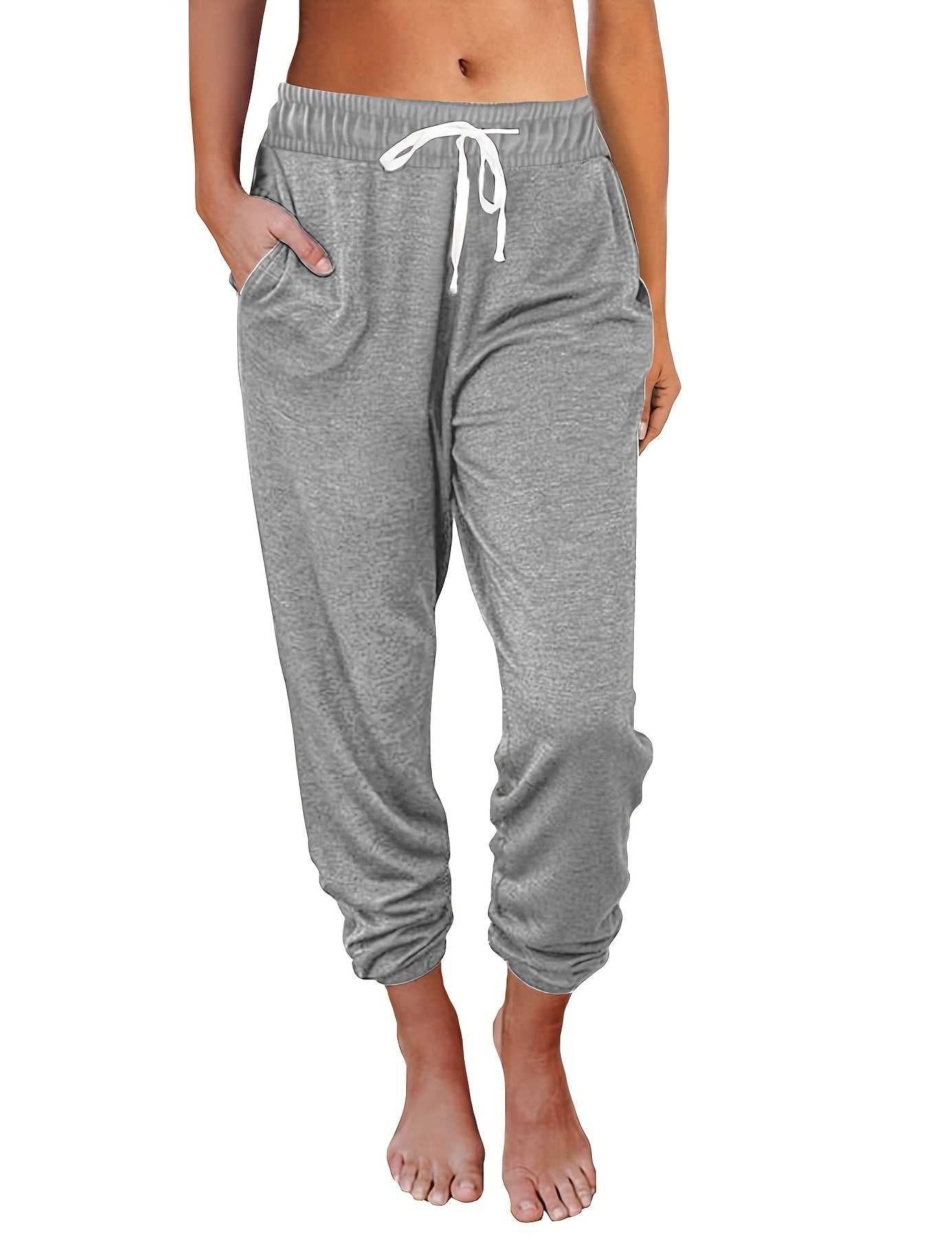 Casual Drawstring Waist Jogger Pants for Women