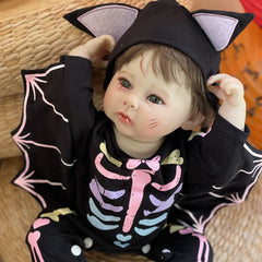 18 Inch Autumn Reborn Doll with Rooted Hair & 3D Painted Skin