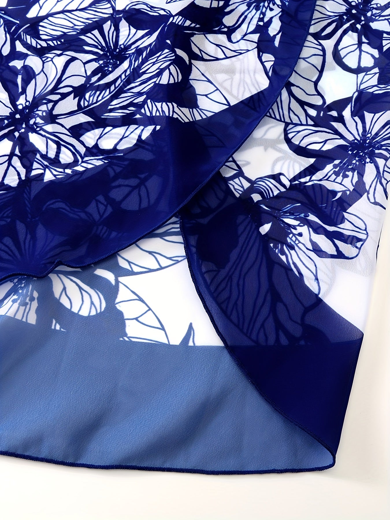 Women's Plus Leaf Print Beachwear Wrap Skirt