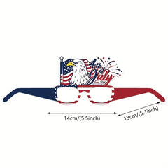12 Pcs American Independence Patriotic 4th Of July Party Paper Sun Glasses