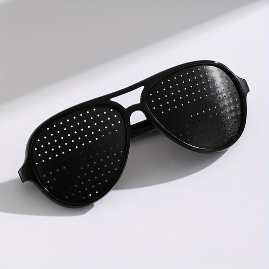 Needle Hole Lens Glasses Double Bridges Punk Party Decors