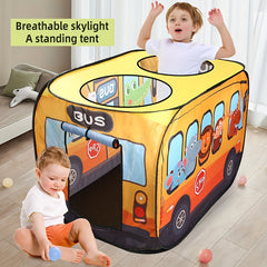 Pop Up Bus Game Tent Portable Play Tent for Indoor/Outdoor Use