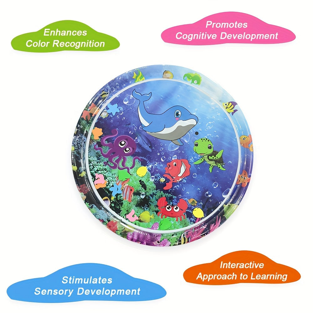 Octopus Water Splash Pad with Fish & Coral Sensory Play Mat