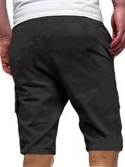 Men's Casual Solid Waist Drawstring Shorts For Summer