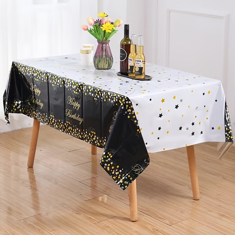 Disposable Birthday Party Tablecloth 54 x 72 Plastic Table Cover