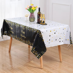 Disposable Birthday Party Tablecloth 54 x 72 Plastic Table Cover
