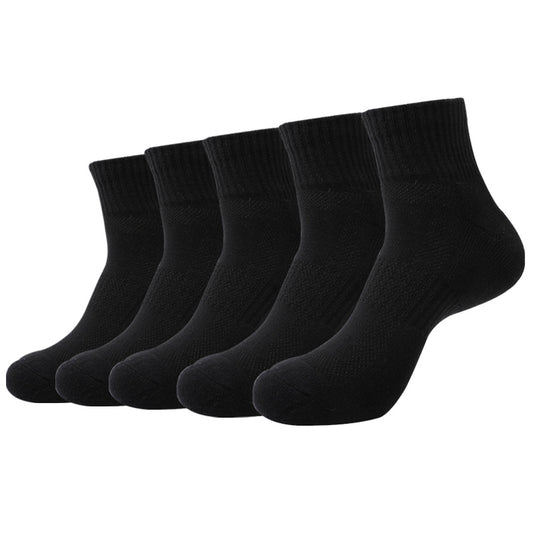 5 Pairs Athletic Cotton Socks for Running Training Daily Use