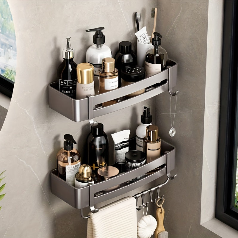 Wall Mounted Bathroom Storage Rack Multifunctional Bathroom Tray