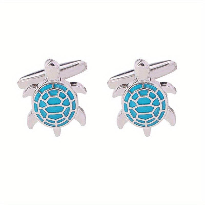 Colorful Turtle Cufflinks For Preppy Gift