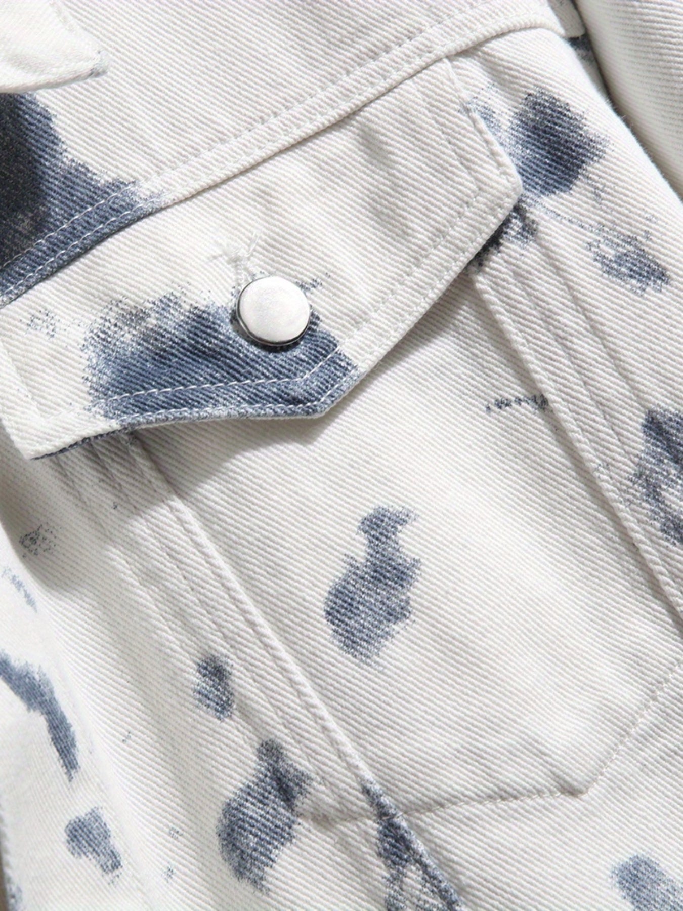 Men's Tie Dyed Denim Jacket Slim Fit