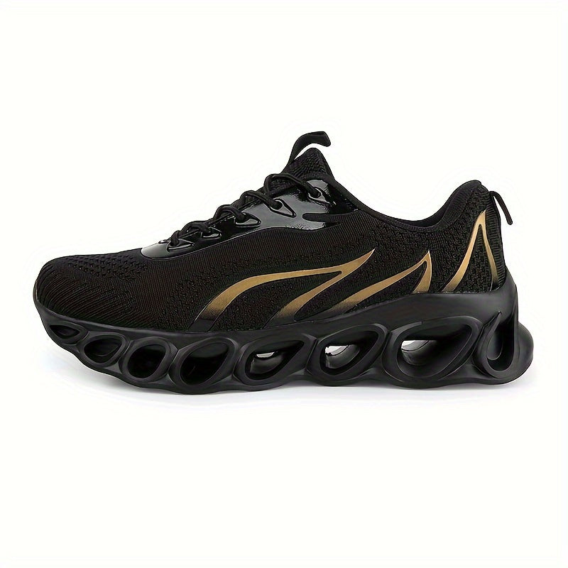 Women's Flame Pattern Athletic Running Shoes Knit Mesh Sneakers