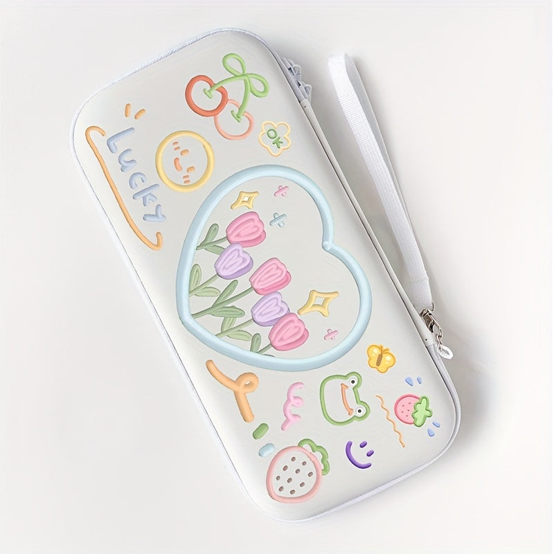 Stylish Tulip Switch Game Console Storage Bag for On-the-Go Gaming