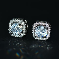 Zircon Square Post Stud Earrings - Women's Daily Clothing Accessory