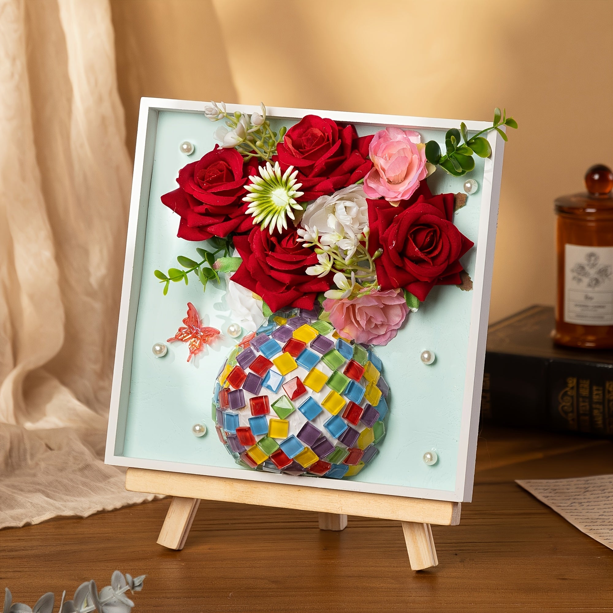 Craft Suppliers Kit DIY Artificial Flowers and Seaglass Art 3D Model Set
