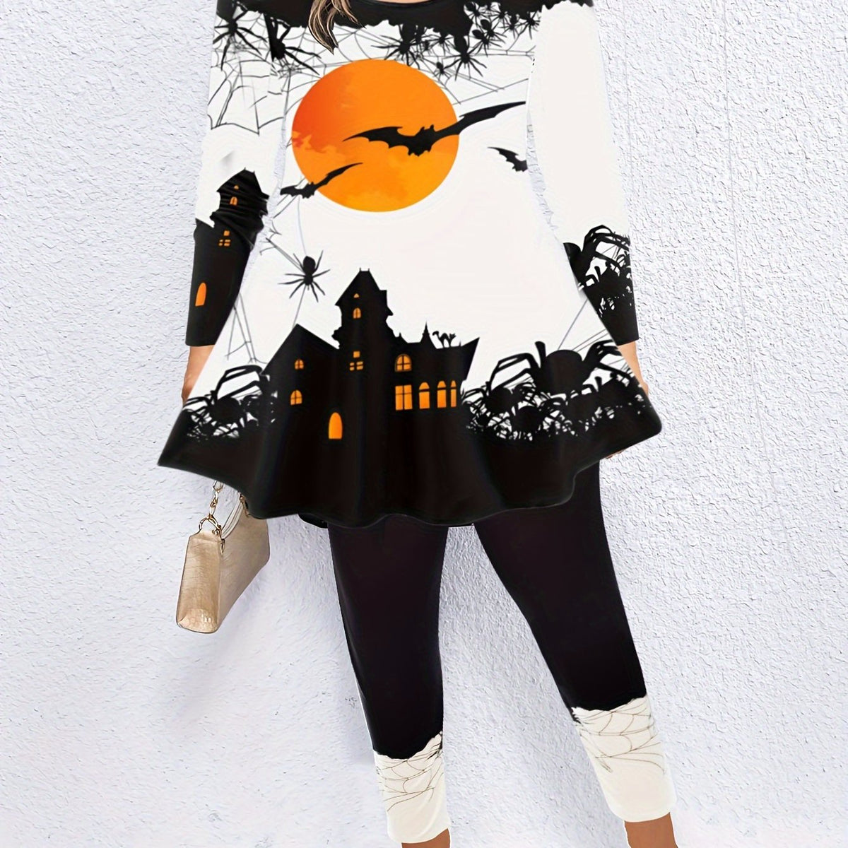  Halloween 2-Piece Set Graphic Long Sleeve Top
