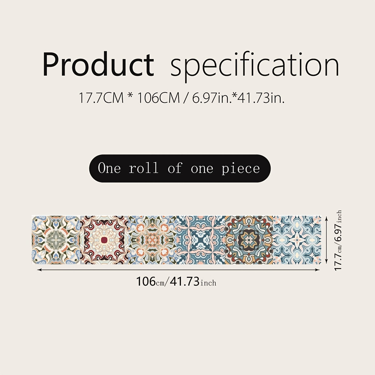 Bohemian Printed Staircase Stickers - Waterproof Home Decor Wallpa