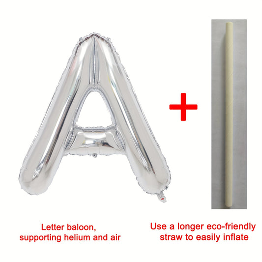 Large Silver Letter A Balloons Foil Mylar Big Balloons