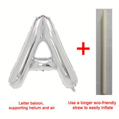 Large Silver Letter A Balloons Foil Mylar Big Balloons