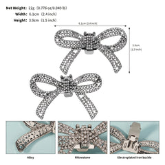 Star & Bow Rhinestone Shoe Clips for Weddings