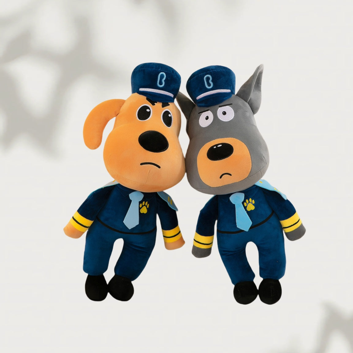 Soft Sheriff Plush Toy Safety Sheriff Labrador Plush Toy Brown & Gray