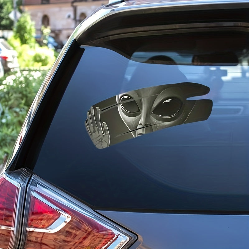 Unique 3D Alien Car Sticker - Make Your Car Stand Out