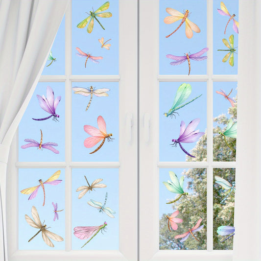 3pcs Dragonfly Window Decal Self adhesive Removable PVC Sticker
