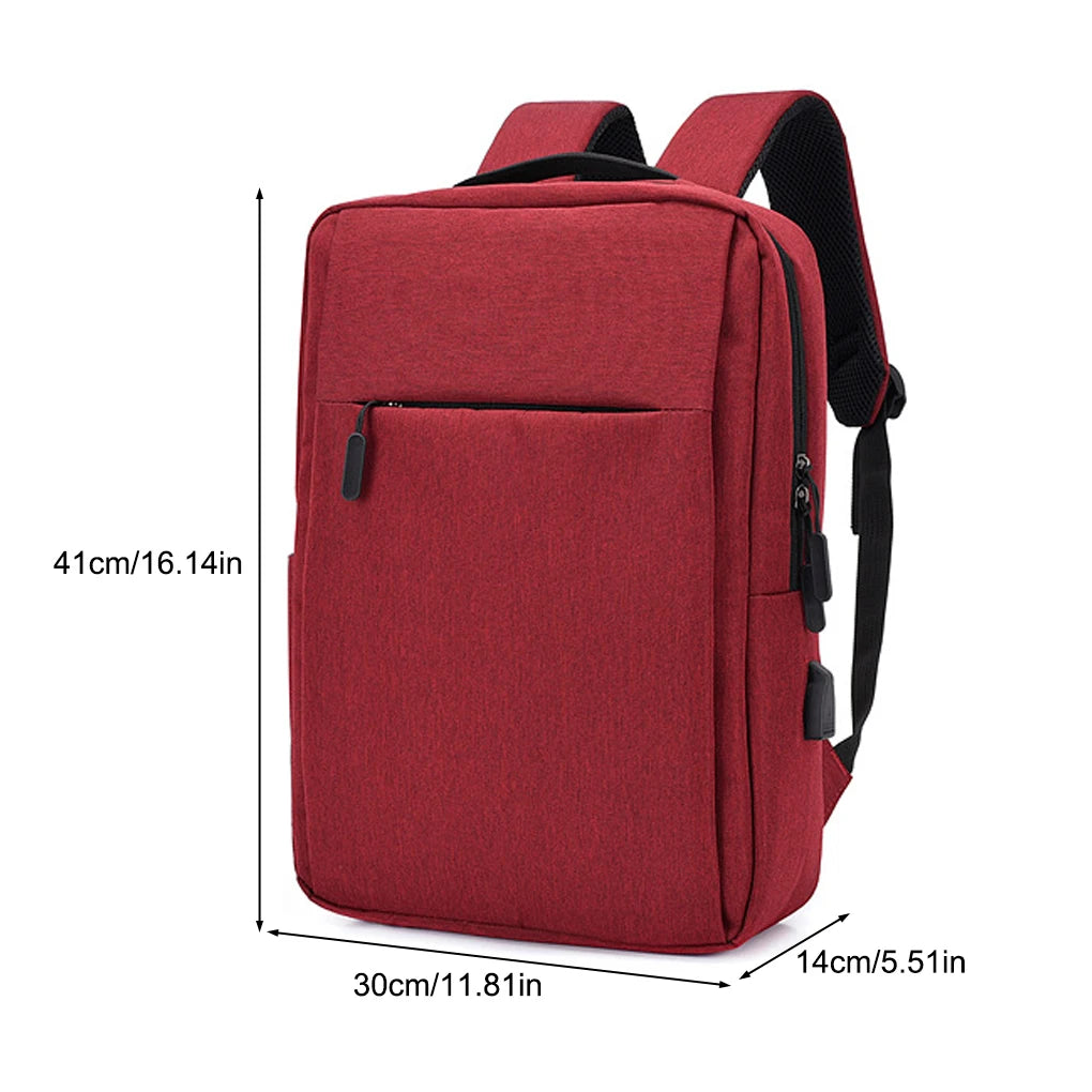 15.5" Laptop Backpack Large Capacity Rucksack Red