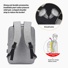 15.5" Laptop Backpack Large Capacity Rucksack Red