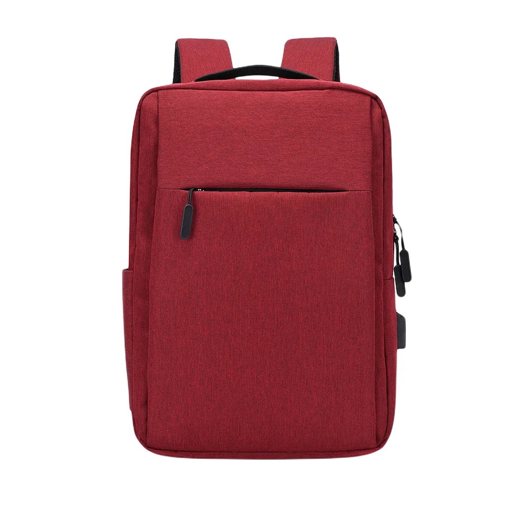 15.5 Inch Laptop Backpack Large Capacity with Charging Hole - Red