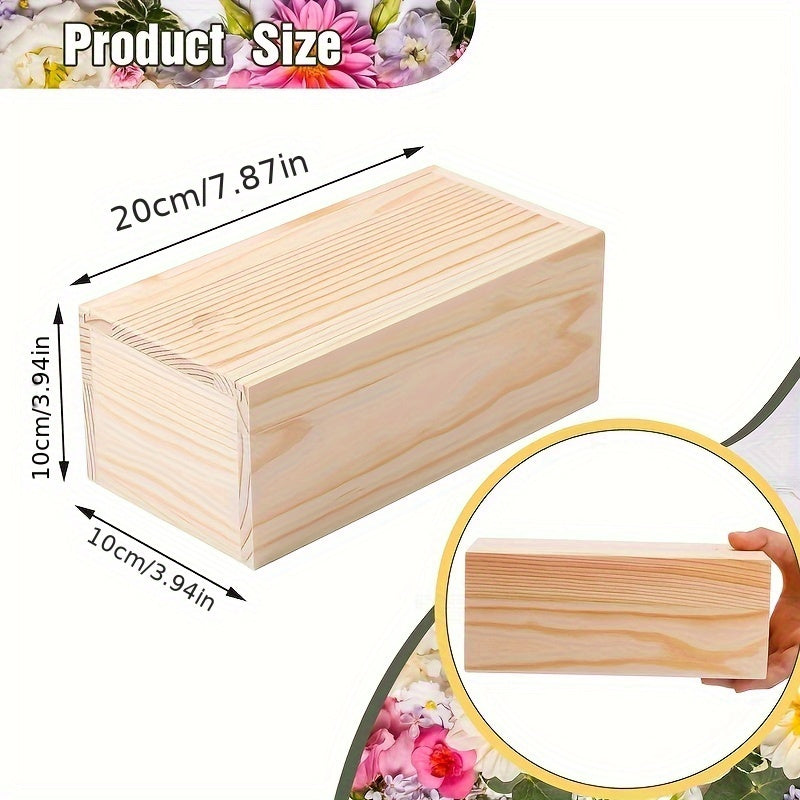 Small Wooden Storage Box with Sliding Lid