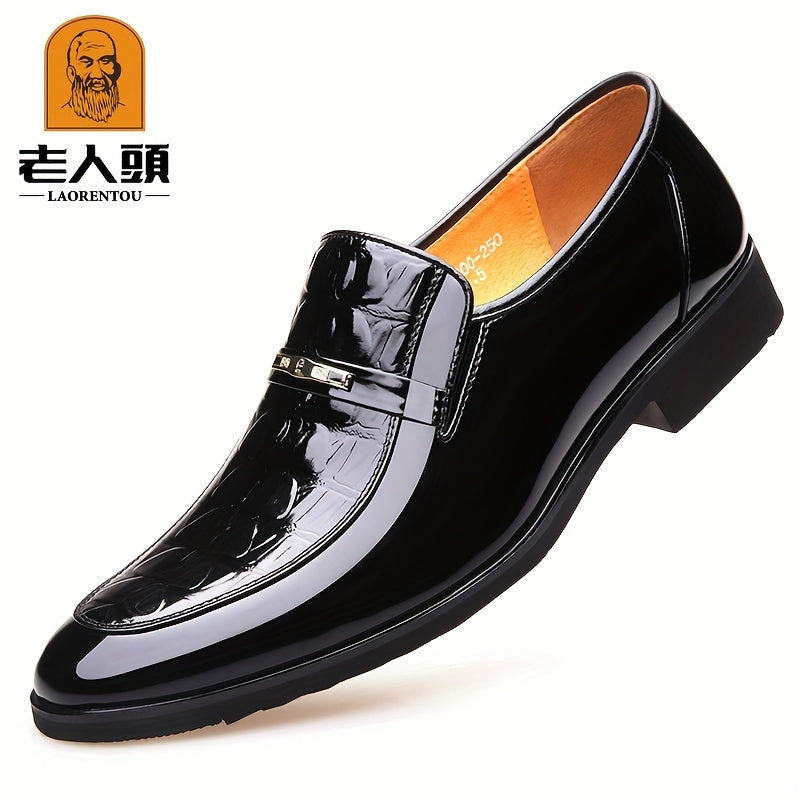 Men's No Tie Slip On Dress Shoes, Assorted Colors