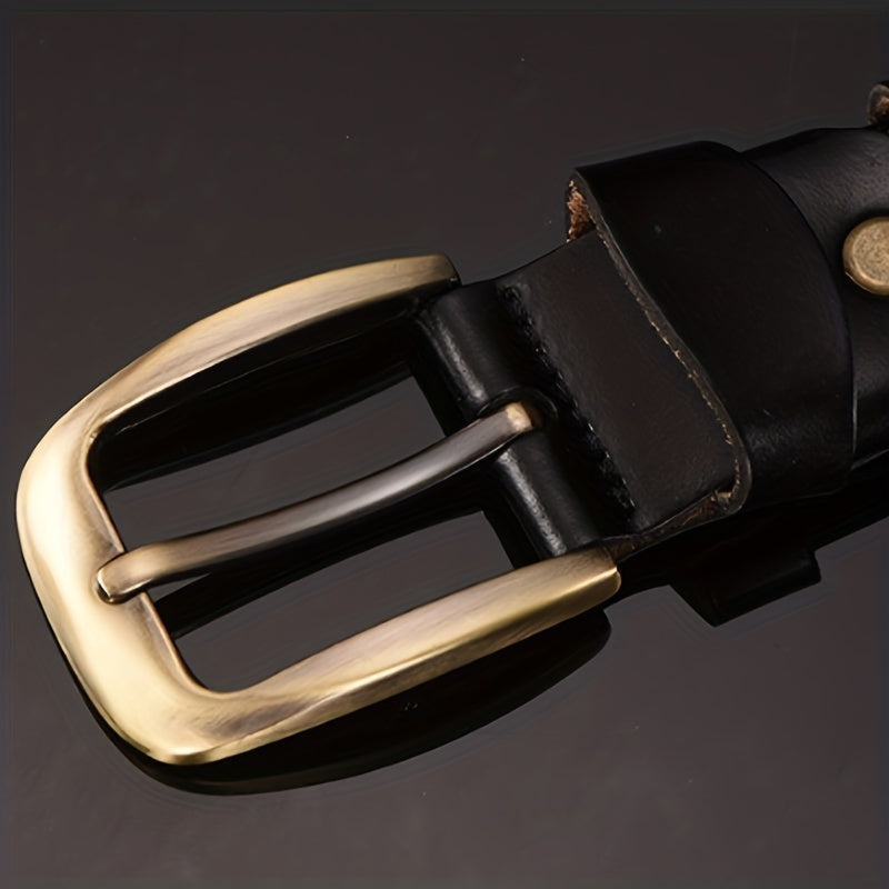 Two Layer Cowhide Leather Belt Handwoven Stylish Trouser Leather Belt