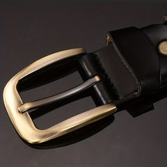 Two Layer Cowhide Leather Belt Handwoven Stylish Trouser Leather Belt