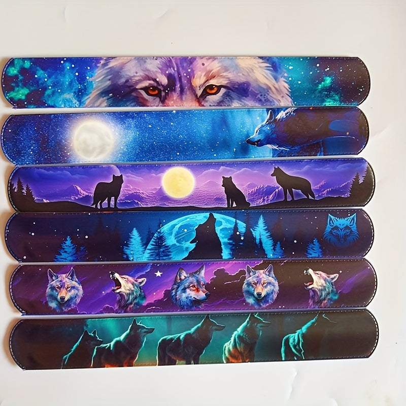 Wolf Pattern Clap Ring PVC Game Clap Ring Bracelet