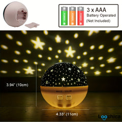 Magical Starry Night Changing Night Light Projector for Kids 1-14