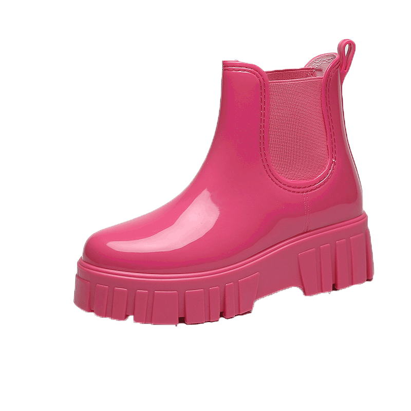 Women's Non Slip Rubber Rain Boots Comfortable Waterproof Solid Water Boots
