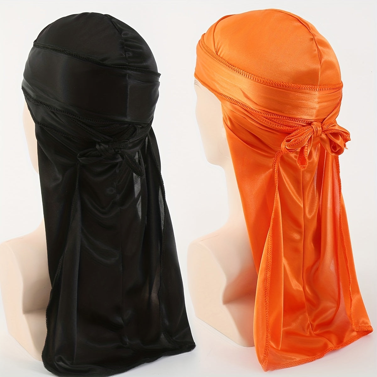 2pcs Stretch Durag Bandana Bandana Hat Long Tail Pirate Hat