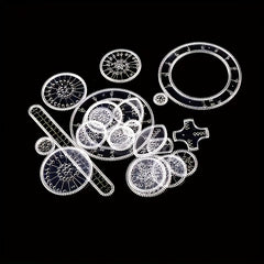 Spiral Drawing Ruler Set Transparent PVC Templates Painting Projects Ages 3 6